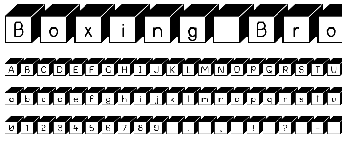 Boxing_Brophius font