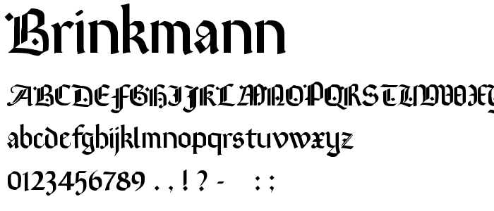 Brinkmann font