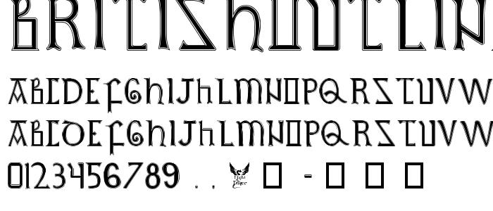 Britishoutline font