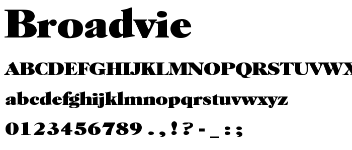 Broadvie font