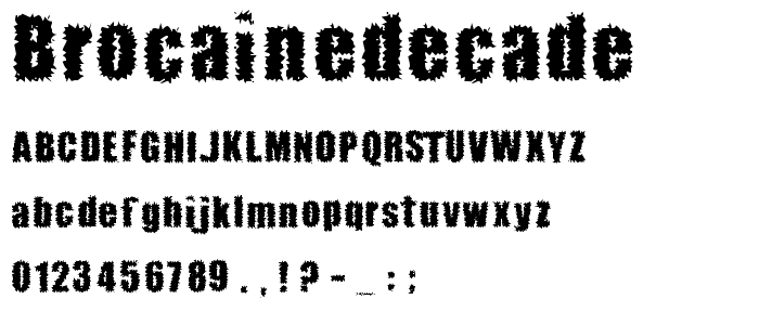 Brocainedecade font