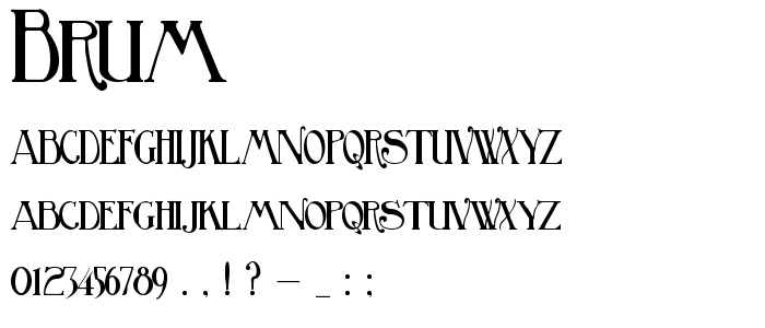 Brum font