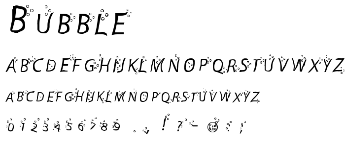 Bubble font