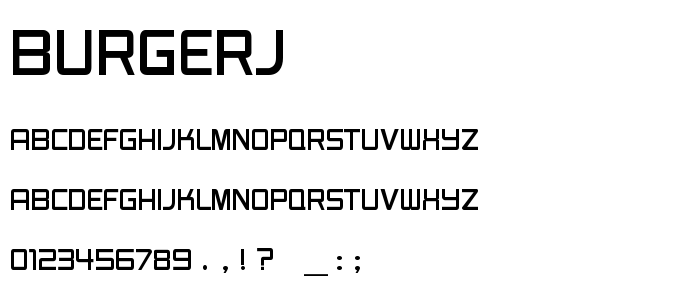 Burgerj font