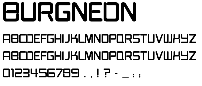 Burgneon font