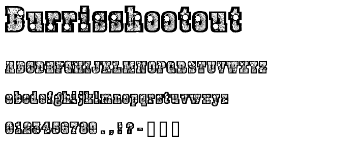 Burrisshootout font