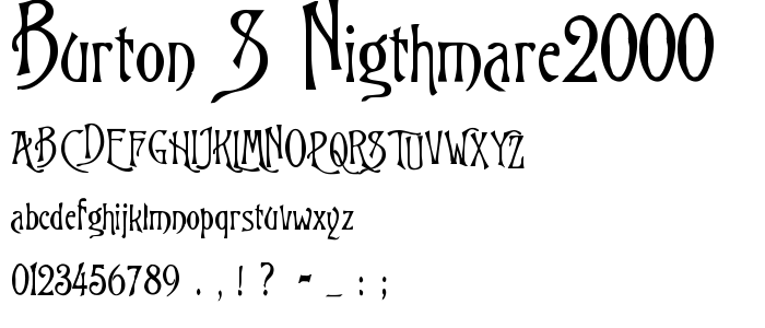 Burton_S_Nigthmare2000 font