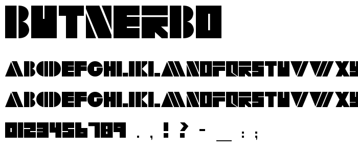 Butnerbo font