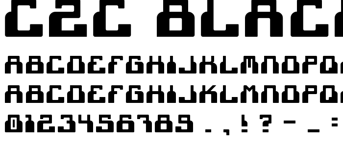 C2c_Black font