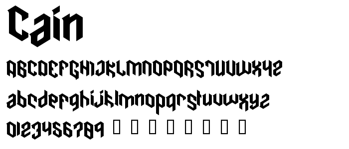 Cain font