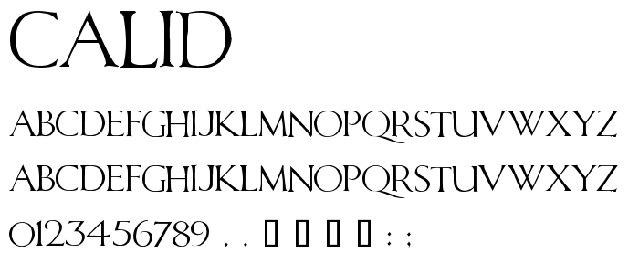 Calid font
