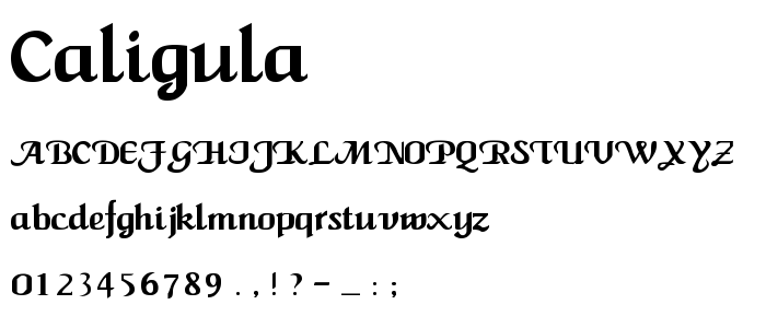 Caligula font