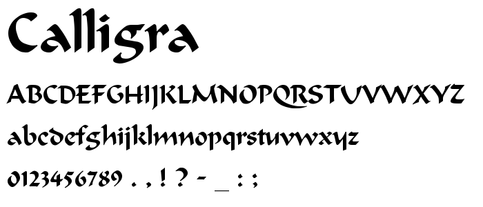 Calligra font