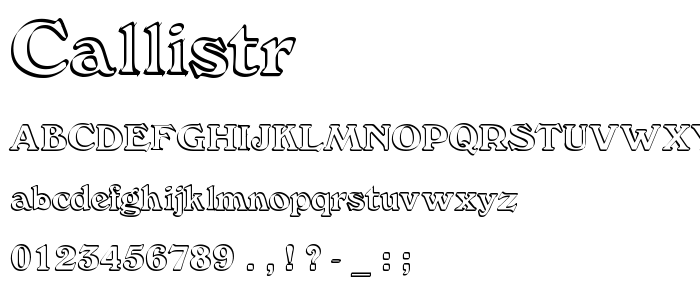 Callistr font