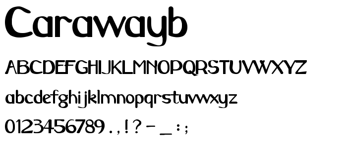 Carawayb font