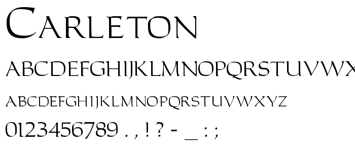 Carleton font