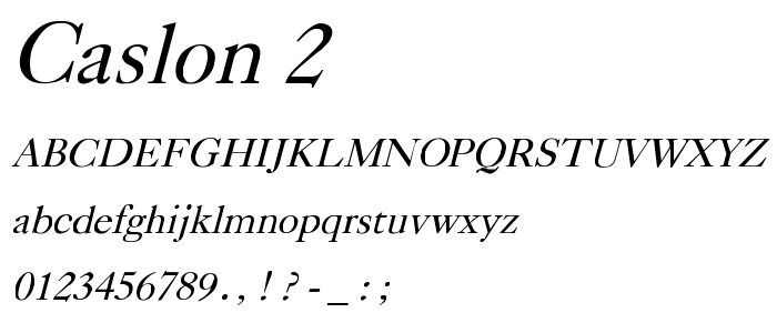Caslon_2 font