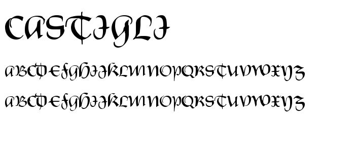 Castigli font