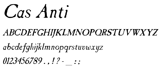 Cas_Anti font