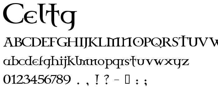 Celtg font