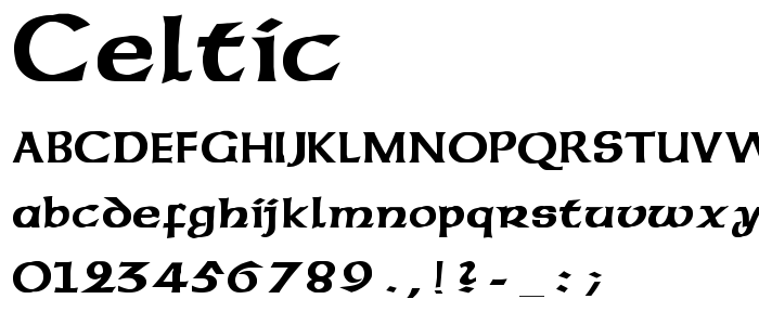 Celtic font