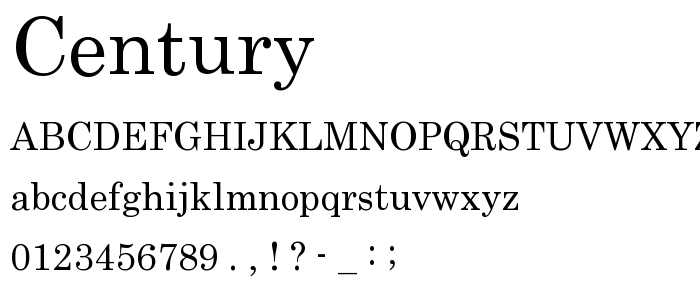 Century font