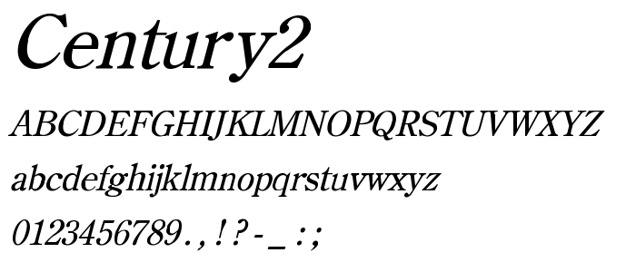 Century2 font