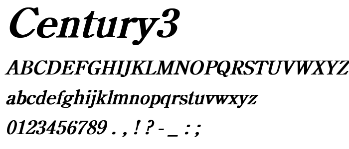 Century3 font