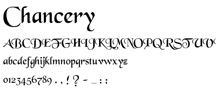 Chancery font