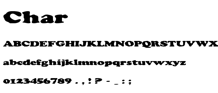 Char font