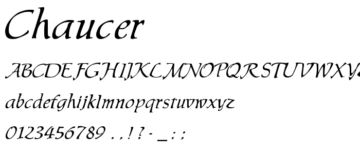 Chaucer font