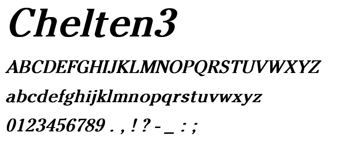 Chelten3 font