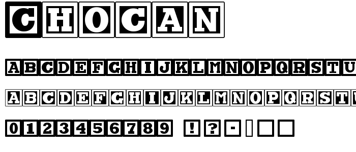 Chocan font