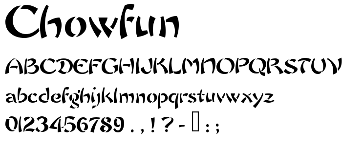 Chowfun font