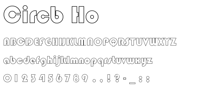 Circb_Ho font
