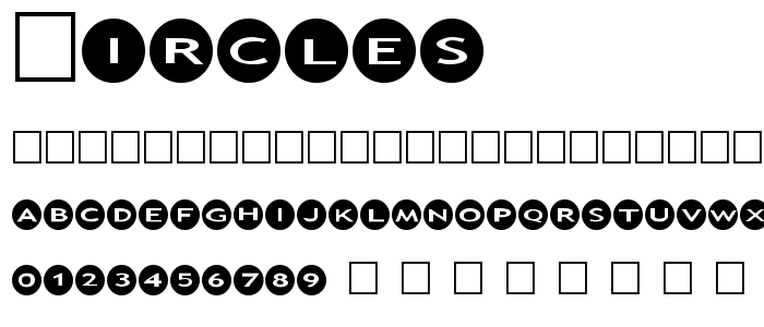 Circles font