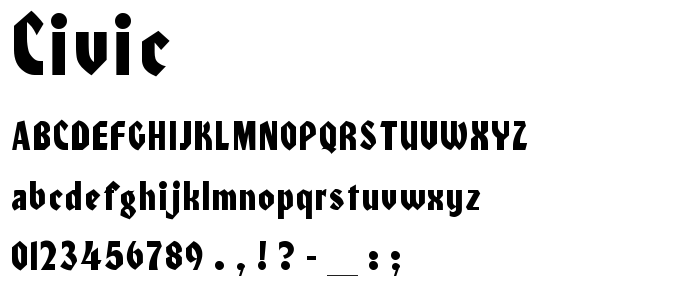 Civic font