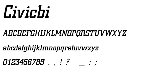 Civicbi font