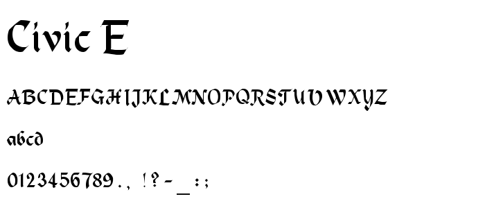 Civic_E font