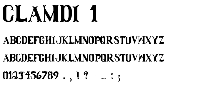 Clamdi_1 font