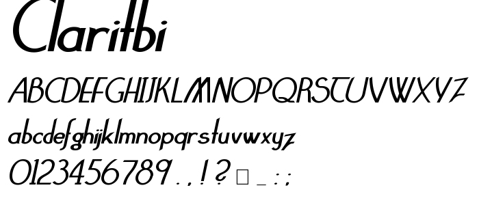 Claritbi font