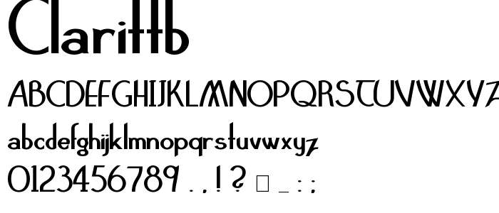 Clarittb font