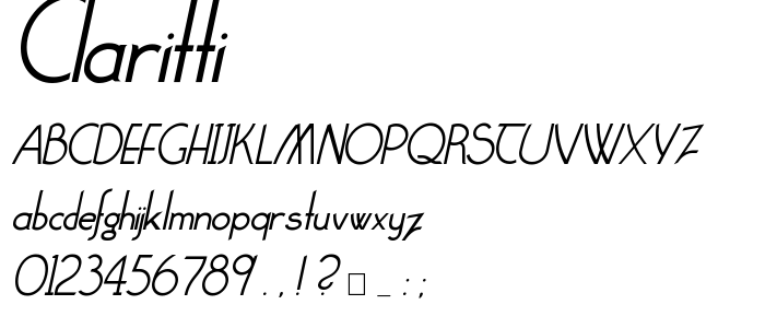 Claritti font