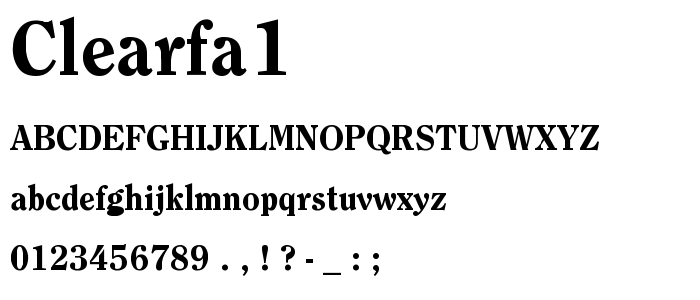 Clearfa1 font