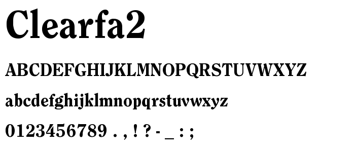 Clearfa2 font