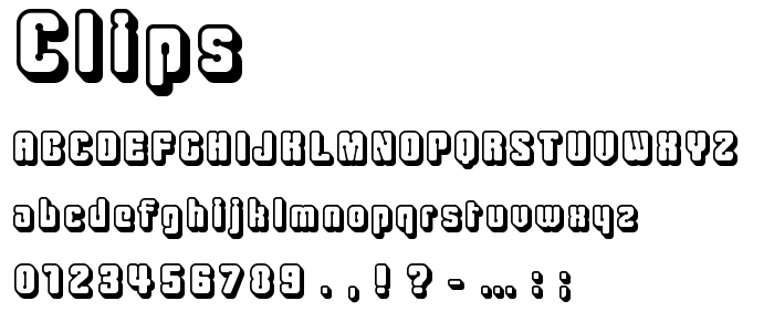 Clips font