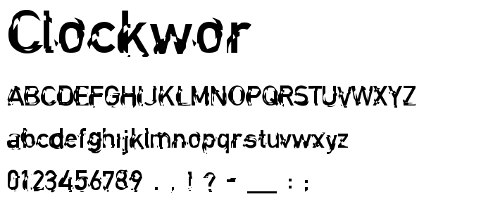 Clockwor font