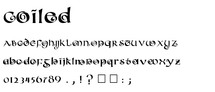 Coiled font