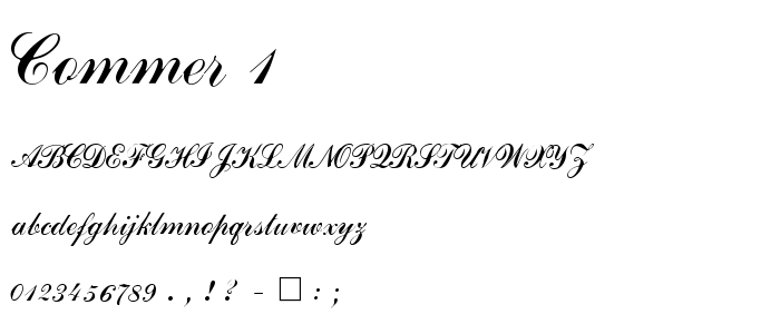 Commer_1 font