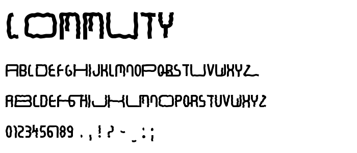 Commlity font